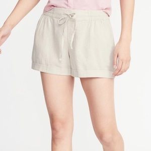 Old Navy mid rise linen pull on shorts